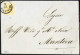 Cover 1854, Lettera Da Milano Del 10.6 Per Mantova, Affrancata Con 5 C. Giallo, Firmata ED, Sass. 1 / 750,- - Lombardo-Venetien