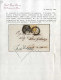Cover 1852, Lettera Da Longarone (LOV Punti 4) Del 15.12 Per Valle Di Cadore Affrancata Con 5 C. Giallo Arancio Chiaro E - Lombardo-Vénétie