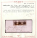 Cover 1850, Lettera Da Rovigo Del 12.11 Per Bassano Affrancata Con Striscia Di Tre Del 10 C. Nero Carta A Mano Due Sotto - Lombardije-Venetië
