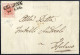 Cover 1850, Lettera Da Cremona Del 15.7 Per Toscolano Affrancata Con 15 C. Rosso I Tipo Prima Tiratura Carta A Mano, Fir - Lombardo-Vénétie