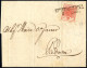 Cover 1851, Lettera Da Montagnana (SD Punti 6) Del 7.7 Per Padova Affrancata Con 15 C. Rosso Vermiglio Intenso II Tipo C - Lombardo-Vénétie