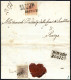 Cover 1852, Lettera Raccomandata Da Padova (SD + Raccom. Punti 11) Del 25.6 Per Rovigo Affrancata Con 15 C. Rosa II Tipo - Lombardo-Vénétie