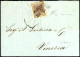 Cover 1850, Lettera Da Udine Del 25.7 Per Venezia Affrancata Con 30 C. Bruno I Tipo Carta A Mano, Spazio Tipografico In  - Lombardo-Vénétie