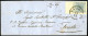 Cover 1854, Lettera Da Padova Del 21.11 Per Trieste Affrancata Con 45 C. Azzurro Ardesia II Tipo Carta A Mano, Angolo Di - Lombardo-Vénétie