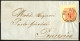 Cover 1856, Lettera Da Brescia Del 22.11 Per Pontevico Affrancata Con 15 C. Rosso III Tipo Carta A Macchina, Angolo Di F - Lombardy-Venetia
