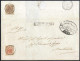 Cover 1853, Lettera Raccomandata Da Cologna (C1 + Raccomandata Punti 2+6) Del 21.5 Per Montebello Affrancata Con 15 C. R - Lombardo-Vénétie