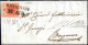 Cover Antignate, (SD Punti 11) Lettera Del 26.4.1851 Per Bergamo Affrancata Con 15 C. Rosso Vermiglio Intenso I Tipo Car - Lombardo-Vénétie