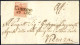 Cover Camisano, (SD Punti 6), Lettera Del 29.7.1855 Per Vicenza Affrancata Con 15 C. Rosa III Tipo Carta A Macchina, Fir - Lombardo-Vénétie