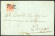 Cover Mirano, SI Azzurro Scuro Punti 12, Lettera Del 6.7.1850 Per Oriago Affrancata Con 15 C. Rosso I Tipo Prima Tiratur - Lombardo-Venetien