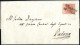 Cover Mirano, SI Lg. Azzurro Nerastro Punti 12, Lettera Del 14.8.1850 Per Padova Affrancata Con 15 C. Rosso I Tipo Prima - Lombardije-Venetië