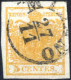 O 1850, 5 Cent. Arancio Con Centro In Risalto, Usato Milano, Splendido, Certificato Weißenbichler, Sass. 1h / 300,-++ - Lombardy-Venetia