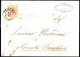 Cover 1850, "Pieghe Di Carta", 15 Cent. Rosa, Su Lettera Da Verona 28.11.1851 Per Noventa Vicentina, Lusso, Firm. Sottor - Lombardo-Veneto