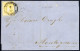 Cover 1858, 2 Soldi Giallo, Primo Tipo, Su Circolare Da Verona 7.12.1859, Cert. Diena (Sass. 23 - ANK 6I) - Lombardo-Vénétie