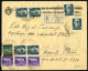 Cover 1946, Raccomandata Con Imperiale Sei Esemplari C.15 + Striscia Di Tre L.3,70 + Luogotenenza Soprastampato L.2 Su C - Other & Unclassified