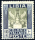 * 1921, 10 Lire Azzurro E Oliva, Firm. Caffaz (S. 32 / 500,-) - Libya