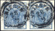 O/pair 1850, 9 Kr. Blau HP In Type IIIa, Paar Mit Stempel Triest R2S-f, ANK 5 - Andere & Zonder Classificatie