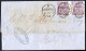 Cover 1869, Letter From Liverpool 2.10.1869 To Genova With Two 6 D. Queen Victoria With Large Uncolored Letters And Wmk  - Other & Unclassified