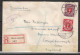 Danzig 1933, Mi 196 + 201 Auf Brief Mit Einschreiben  Nach England,Danzig-Langfuhr(D3660) - Postwaardestukken