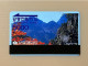 Korea Phonecard, Landscape Mountain Flower, 1 Used Card - Corée Du Sud