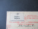 Jugoslawien 1927 Paketkarte Stempel Und Zettel Bajmok Violetter Stempel Rückseitig Nach Niche / Nis - Briefe U. Dokumente