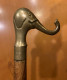 Delcampe - A Cane With A Pike Inside And A Heavy Brass Handle In The Shape Of An Elephant's Head. Europe. Around 1940. (H311) - Armes Blanches