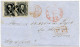 ETATS UNIS - 15 CTS LINCOLN X2 SUR LETTRE DE NEW YORK POUR LA FRANCE, 1867 - Storia Postale