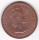 Ile Maurice , 2 Cents 1966 , Elizabeth II , En Bronze , KM# 32 - Maurice