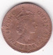 Ile Maurice , 2 Cents 1962 , Elizabeth II , En Bronze , KM# 32 - Maurice