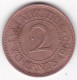 Ile Maurice , 2 Cents 1960 , Elizabeth II , En Bronze , KM# 32 - Mauricio