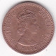 Ile Maurice , 2 Cents 1960 , Elizabeth II , En Bronze , KM# 32 - Mauricio