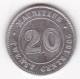 Ile Maurice 20 Cents 1886 , Victoria , En Argent, Avec Une Contremarque,  KM# 15 - Maurice
