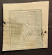 TOSCANA TOSCANE, Italia 1857 LION  RÉIMPRESSION En Relief , 6 Cr Bleu , Double Annulation,  Grandes Marges,  TB - Toscane