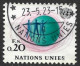 United Nations, Geneva 1969. Scott #3 (U) Three Men United Before Globe - Usati