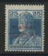 HONGRIE ARAD N° 25a Cote 65 € Neuf ** (MNH) VARIETE Surcharge Renversée TB - Unused Stamps