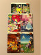 Singapore Telecom Singtel GPT Phonecard, Kodak Film Disney Cartoon, Set Of 5 Used Cards - Singapour