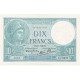 France, 10 Francs, Minerve, 1939, C.70482, SPL+, Fayette:7.4, KM:84 - 10 F 1916-1942 ''Minerve''