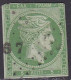 GREECE 1861 Large Hermes Head Fine Provisional Athens Prints 5 L Green Vl. 16 - Used Stamps
