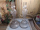 Anciens Grands Bougeoirs Chandelier Bouteilles Legras D&D Bte S.G.D.G / Candlestick - Vidrio & Cristal