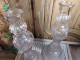 Delcampe - Anciens Grands Bougeoirs Chandelier Bouteilles Legras D&D Bte S.G.D.G / Candlestick - Glas & Kristal