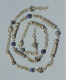 Delcampe - -COLLIER ANCIEN PERLES En ARGENT (testé) & Pierres LAPIS LAZULI? BIJOU ANCIEN    E - Necklaces/Chains