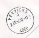 1982 Kaststempel COURRIER PAR DILIGENCE POSTES BELGES Op Env. 4800 Verviers + Vignet Belgica 82 - Lettres & Documents