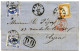 ITALIE - SARDAIGNE 10C + ITALIE 15CX2 SUR LETTRE DE NAPLES POUR LYON, 1863 - Sardinien