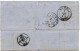 ITALIE - SARDAIGNE 10C + ITALIE 15CX2 SUR LETTRE DE NAPLES POUR LYON, 1863 - Sardinia