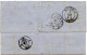 ITALIE - SARDAIGNE 10C + ITALIE 15CX2 SUR LETTRE DE NAPLES POUR LYON, 1863 - Sardegna