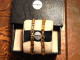 Vintage Ladies Gold Tone And Diamante SEKONDA Dress Watch And Bracelet Set - Horloge: Juwelen