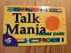Prepaid Phonecard USA, Talk Mania - Other & Unclassified