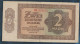 DDR Rosenbg: 341c KN 6stellig, Austauschnote Gebraucht (III) 1948 2 Deutsche Mark (10298890 - 2 Deutsche Mark