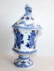 DELFT ANCIEN POT PHARMACIE POTICHE VASE, PORCELAINE EMAILLEE XIXe, BATEAU MOULIN / ART DECORATIF (0901.5) - Delft (NLD)