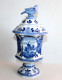 DELFT ANCIEN POT PHARMACIE POTICHE VASE, PORCELAINE EMAILLEE XIXe, BATEAU MOULIN / ART DECORATIF (0901.5) - Delft (NLD)