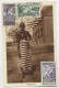 DAHOMEY 20C+30C+5C AU RECTO CARTE FEMME PEULH NU NUDE  COTONOU 9 DEC 1937 - Brieven En Documenten